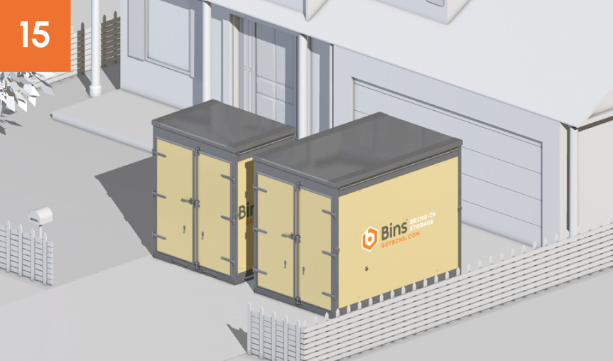 10 ft & 5 ft Bins Combo Placement 10 ft & 5 ft Bins Combo Placement: 15